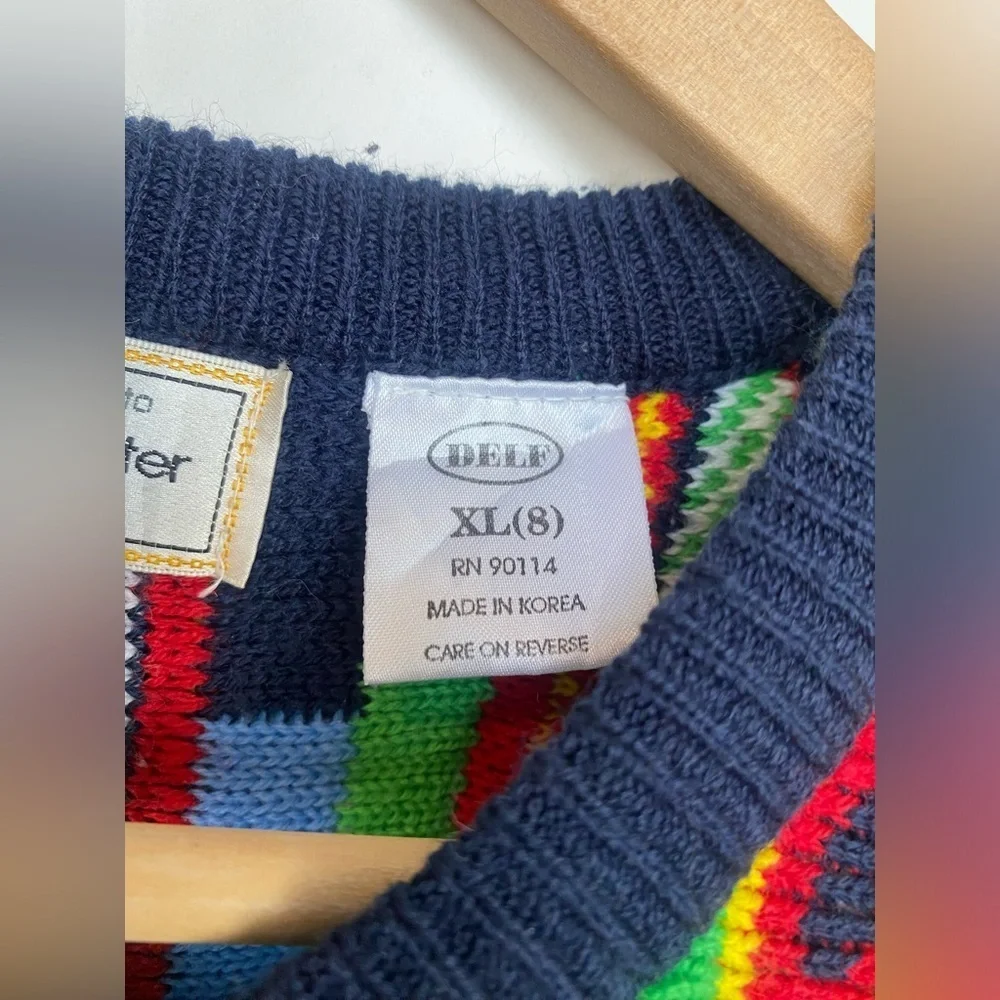 3D 90s Sweater‎ Vest V-neck Colorful